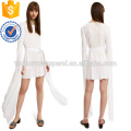 Mini-robe à manches à ruban ceinturée Fabrication en gros Vêtements pour femmes (TA4081D)